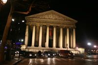 La Madeleine Kilisesi (L'glise de la Madeleine) Fotoraf Galerisi (Gece) (Paris, Fransa)