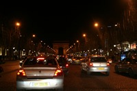 anzelize Caddesi (Avenue des Champs-lyses) ve Zafer Tak (Arc de Triomphe) Fotoraf Galerisi 1 (Gece) (Paris, Fransa)