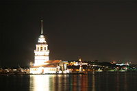 Maiden's Tower (Kiz Kulesi) Photo Gallery 1 (At Night) (Istanbul)