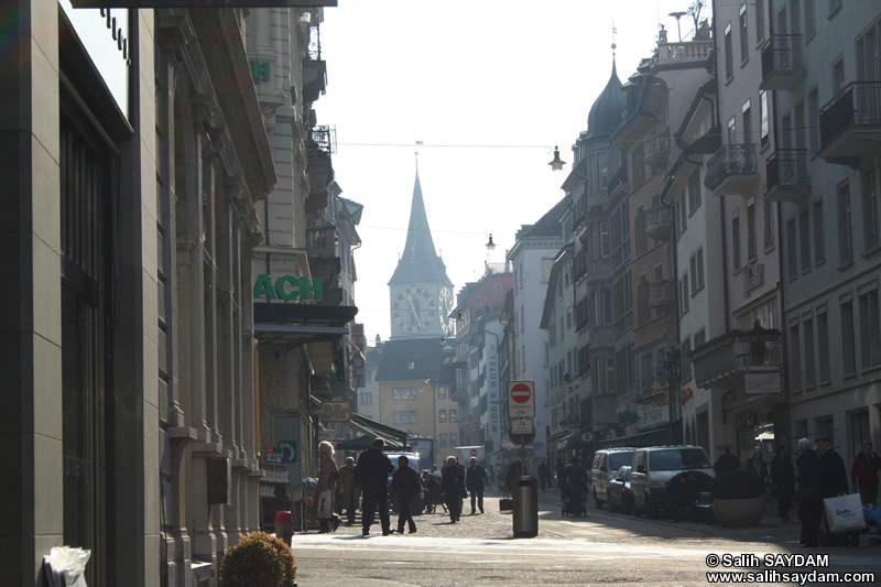 Zrih Fotoraf 7 (Rennweg ve St.Peter Saat Kulesi (Avrupa'nn en byk saati)) (svire)