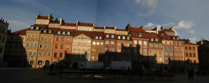 Panorama of Old Town Market Place 5 (Old Town, Warsaw, Poland)