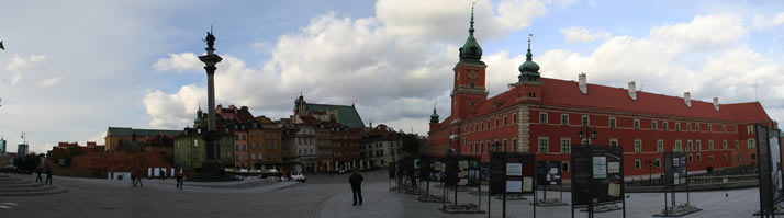 Panorama of Castle Square 3 (Old Town, Warsaw, Poland)