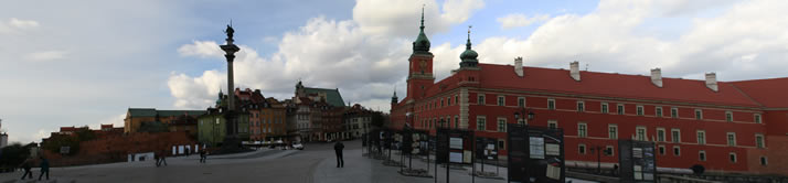 Panorama of Castle Square 4 (Old Town, Warsaw, Poland)